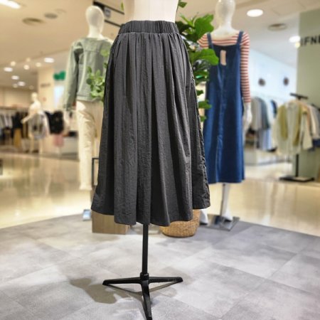 풀밴딩린넨롱스커트