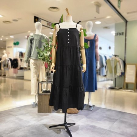 3단프릴뷔스티에면원피스