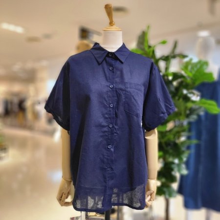 반팔린넨셔츠블라우스