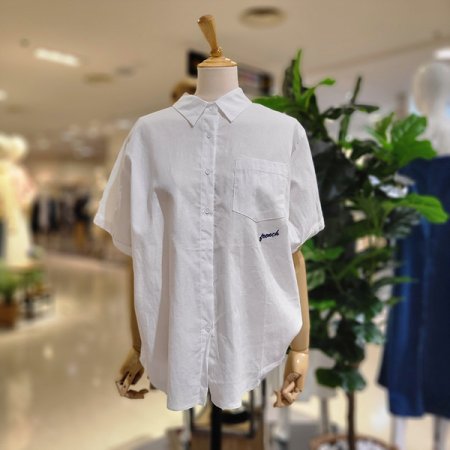 반팔린넨셔츠블라우스