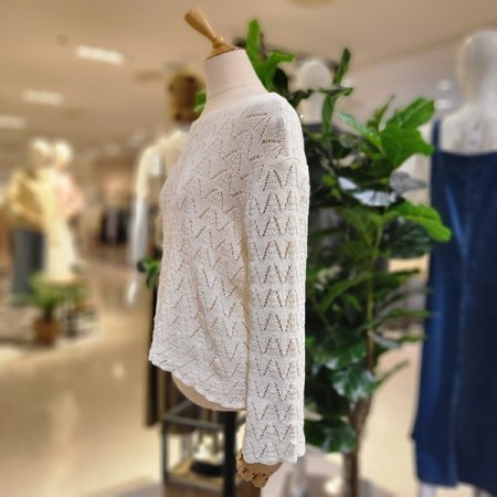 여름긴팔시스루니트