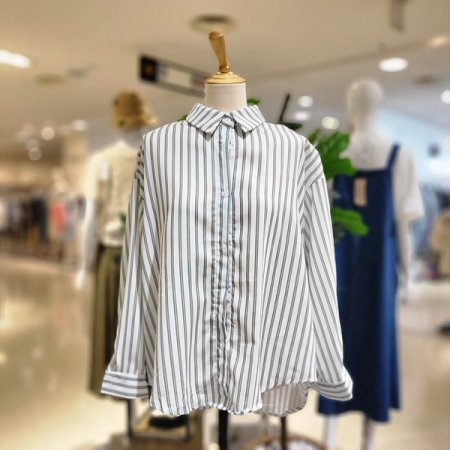 스트라이프셔츠블라우스