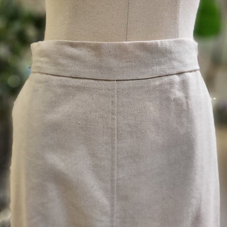 뒷밴딩린넨베이지롱스커트