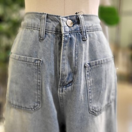 앞포켓9부와이드팬츠