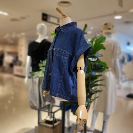 진청칼라넥셔츠블라우스