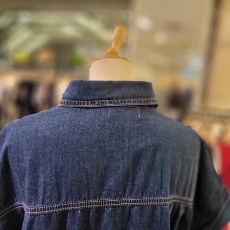 진청칼라넥셔츠블라우스