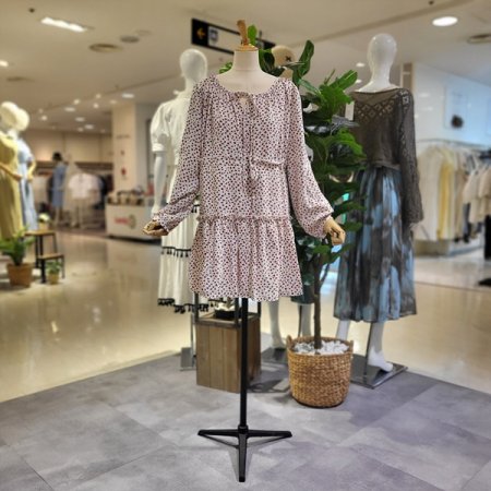 잔꽃무늬쉬폰미니원피스