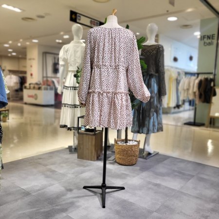 잔꽃무늬쉬폰미니원피스