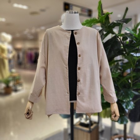 라운드넥박시핏자켓