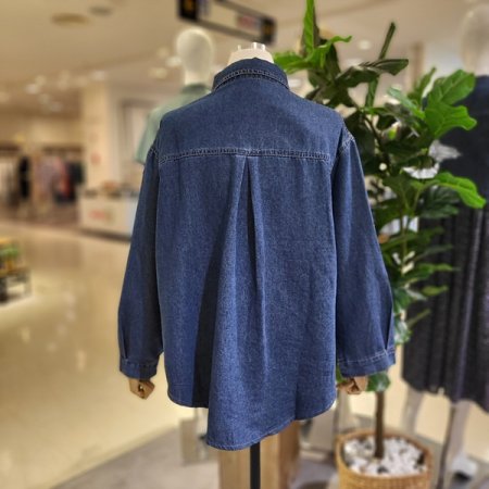 원포켓긴팔데님셔츠