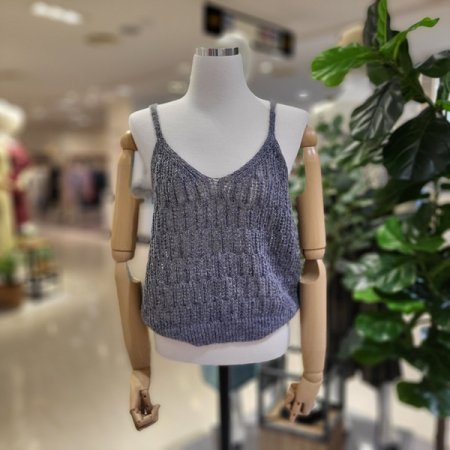 브이넥양털니트뷔스티에