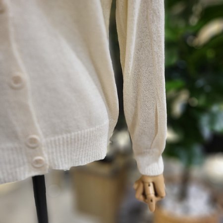 가을시스루긴팔가디건