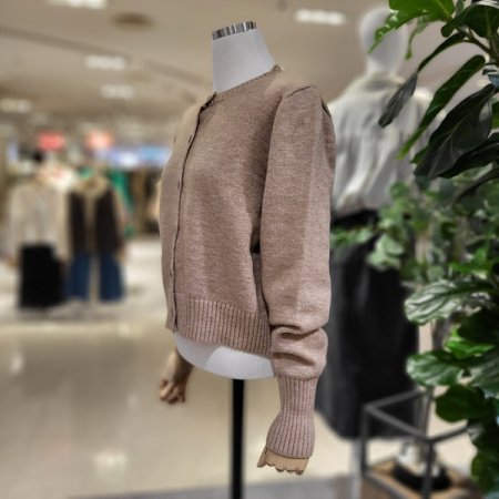 긴팔시보리단추가디건