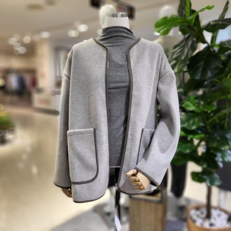 노카라배색캐쥬얼자켓