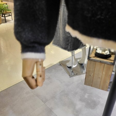 라운드넥배색가디건