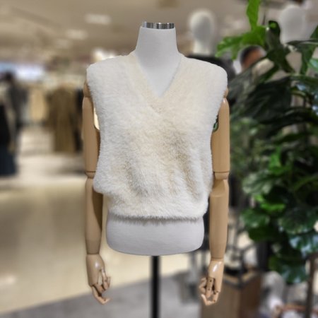 브이넥뽀송크롭베스트