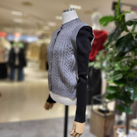 꽈배기짜임니트조끼