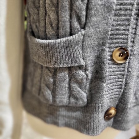 꽈배기짜임숏니트조끼