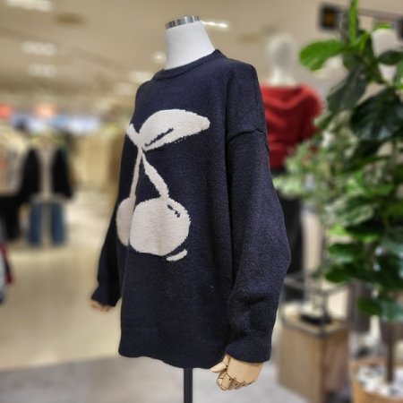 라운드넥앵두니트티