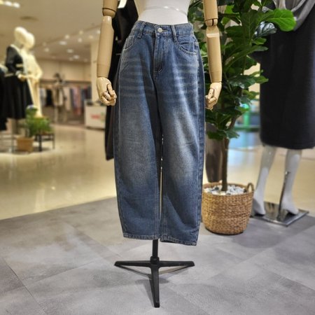 세미배기미디엄블루청바지