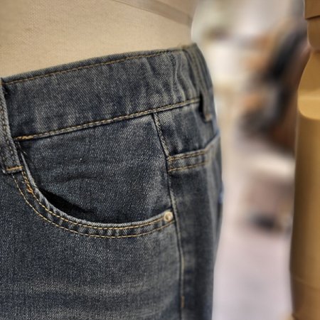 세미배기미디엄블루청바지