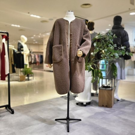 노카라뽀글이무스탕코트