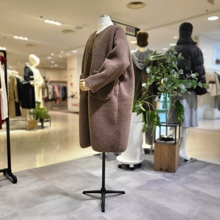 노카라뽀글이무스탕코트