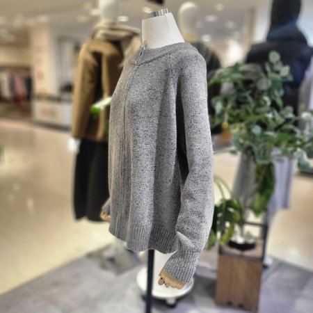 시보리넥집업니트가디건