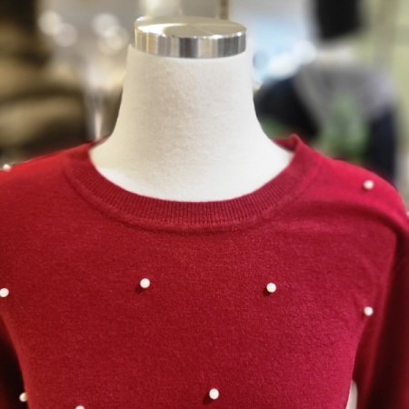 라운드넥진주니트티