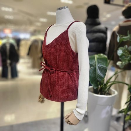 슬림핏뒷집업뷔스티에