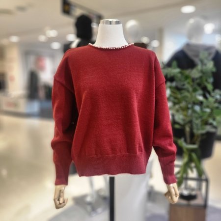 진주라운드넥긴팔니트티