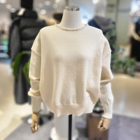 진주라운드넥긴팔니트티