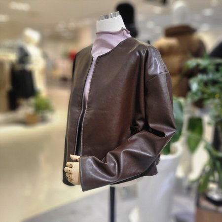 노카라집업레더자켓