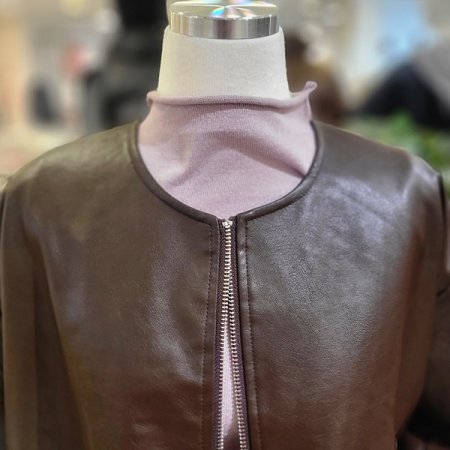 노카라집업레더자켓