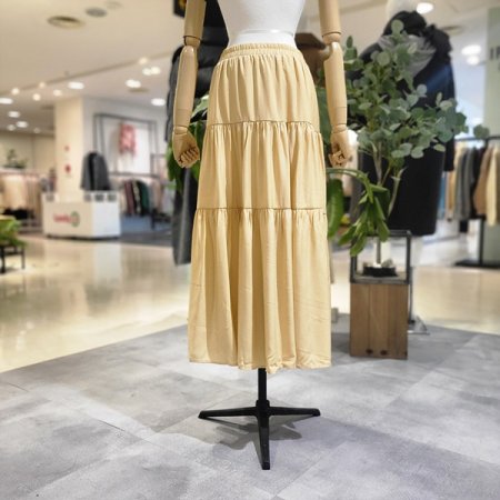 플레어봄신상밴딩롱스커트