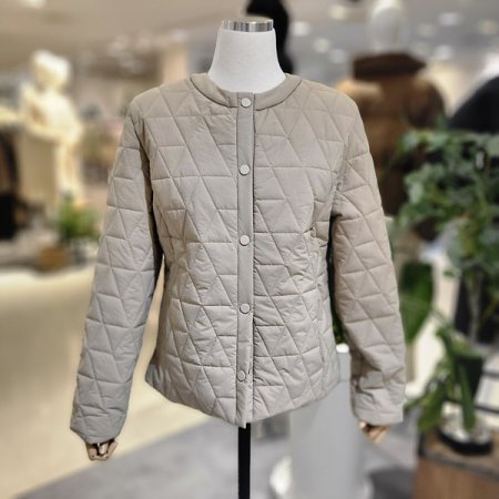 누빔패딩노카라봄점퍼