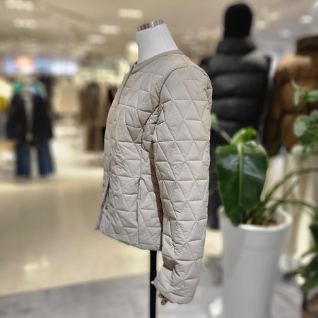 누빔패딩노카라봄점퍼