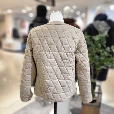 누빔패딩노카라봄점퍼