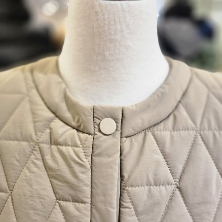 누빔패딩노카라봄점퍼