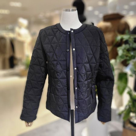 누빔패딩노카라봄점퍼