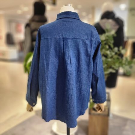 카라넥진청봄셔츠블라우스