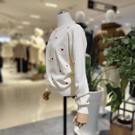 하트긴팔니트봄가디건