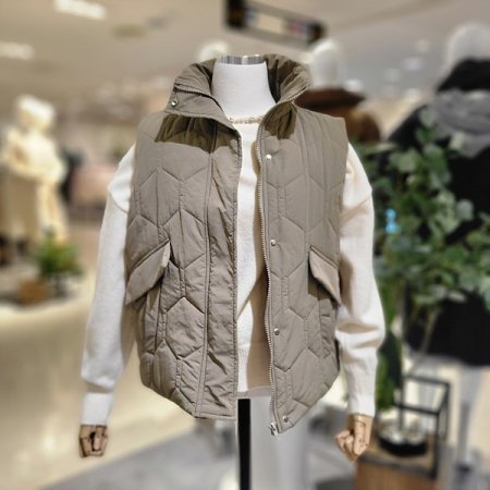 패턴누빔봄패딩조끼