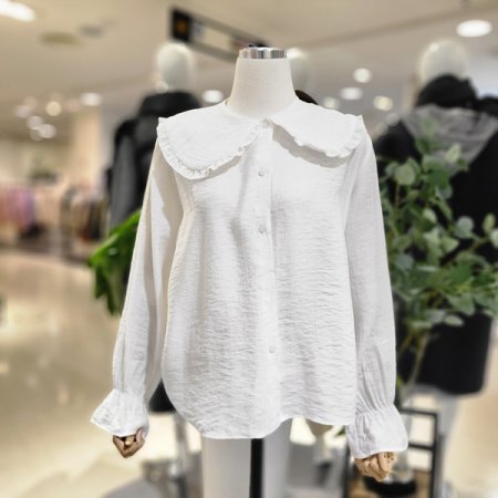 프릴카라넥봄블라우스