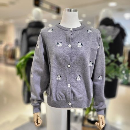 자수패턴시보리소매봄가디건