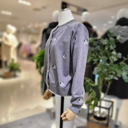 자수패턴시보리소매봄가디건