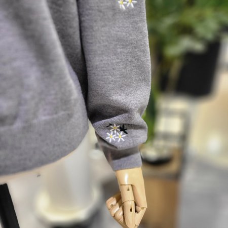 자수패턴시보리소매봄가디건