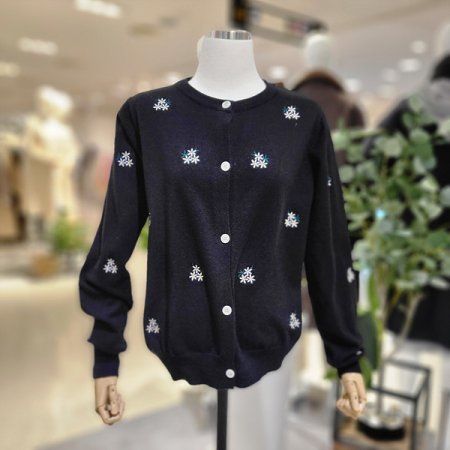 자수패턴시보리소매봄가디건