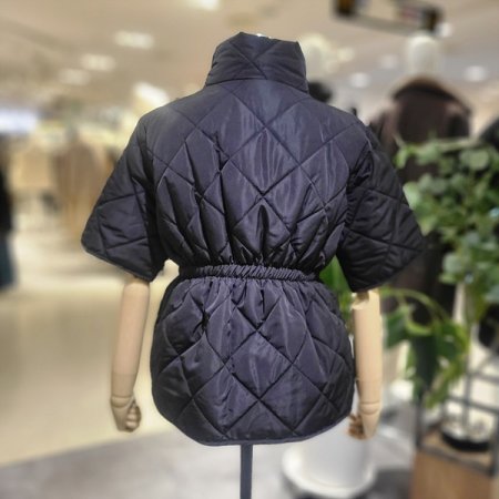 하이넥집업반팔패딩점퍼