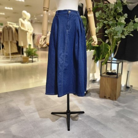 앞단추밴딩청스커트